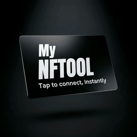 Animación de tarjeta NFC metálica negra MyNFTool
